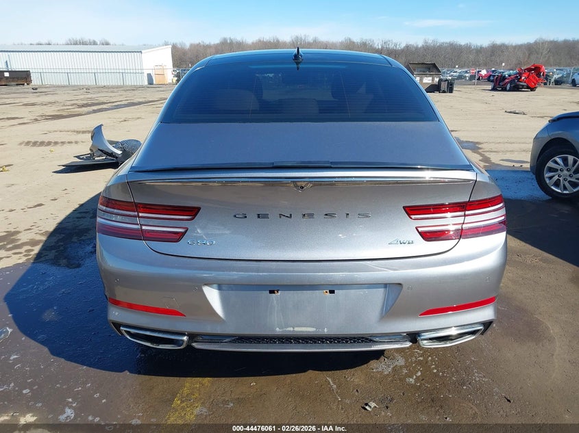 2022 Genesis G80 2.5 2.5T Awd silver Lot 111044476061 Vin KMTGB4SC2NU132461
