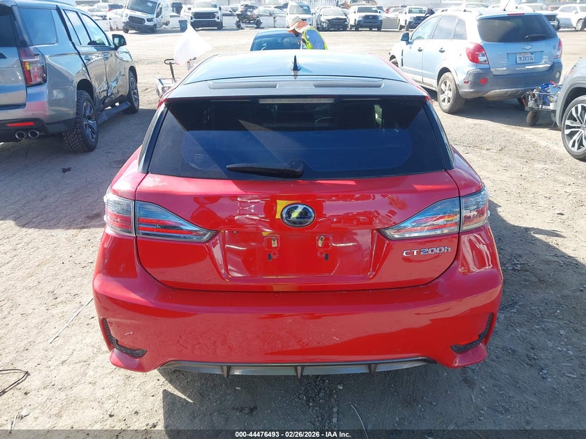 2014 Lexus Ct 1.8 Ct 200H red Lot 111044476493 Vin JTHKD5BH6E2184691