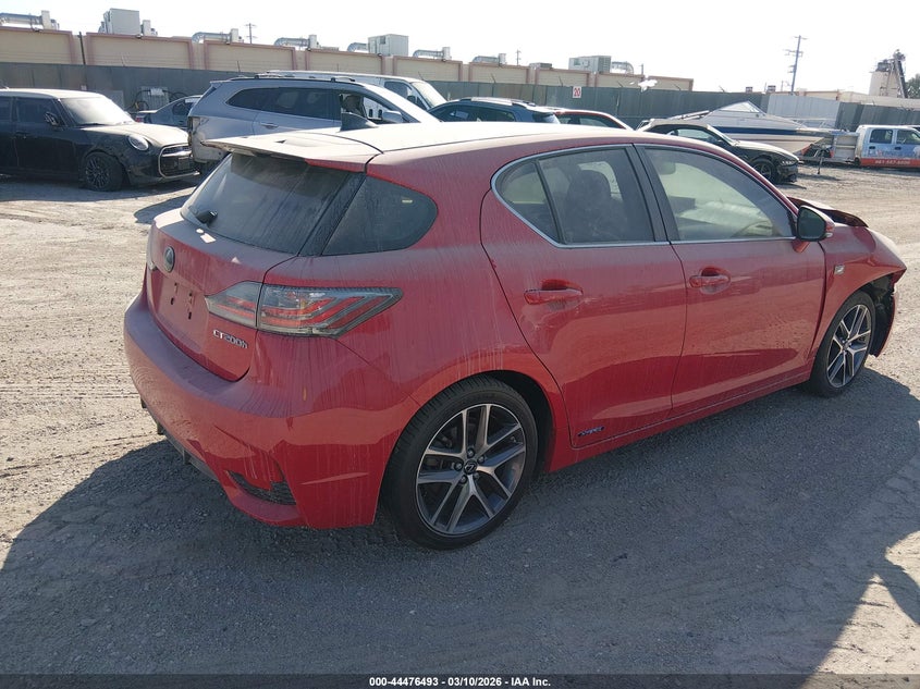 Vin: jthkd5bh6e2184691, lot: 44973172, lexus ct 200h 20144