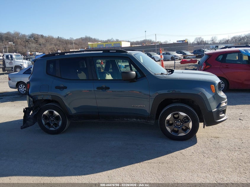 2017 Jeep Renegade 2.4 Sport 4X4 blue Lot 111044476786 Vin ZACCJBAB2HPF84574