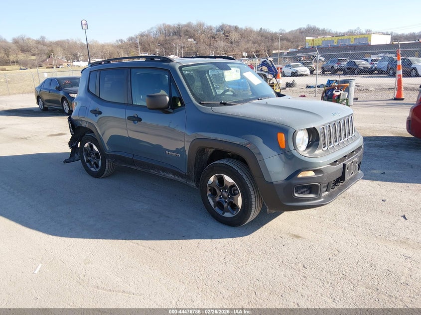 2017 Jeep Renegade 2.4 Sport 4X4 blue Lot 111044476786 Vin ZACCJBAB2HPF84574
