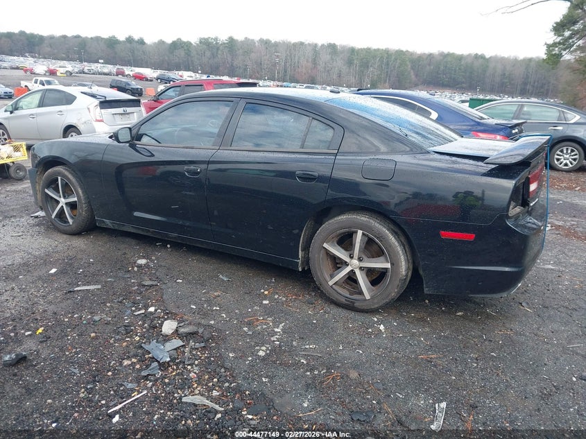 2012 Dodge Charger 3.6 Se black Lot 111044477149 Vin 2C3CDXBGXCH260656