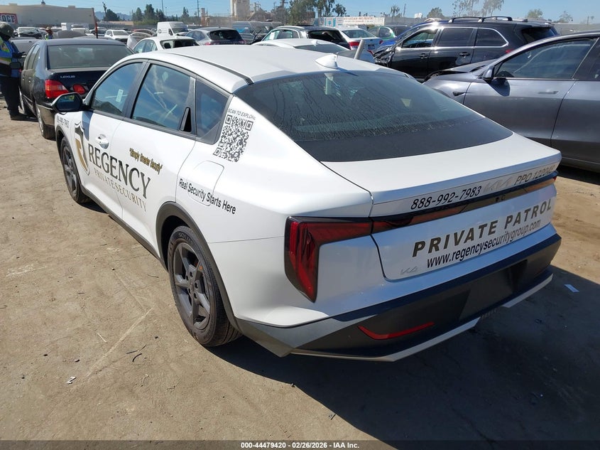 2025 Kia K4 2.0 Lxs White Lot 111044479420 Vin 3KPFT4DE4SE230326