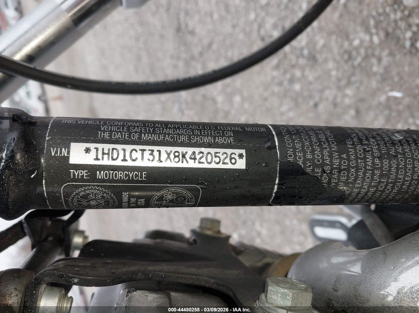 2008 Harley-Davidson Xl1200 C VIN: 1HD1CT31X8K420526 Lot: 44480258