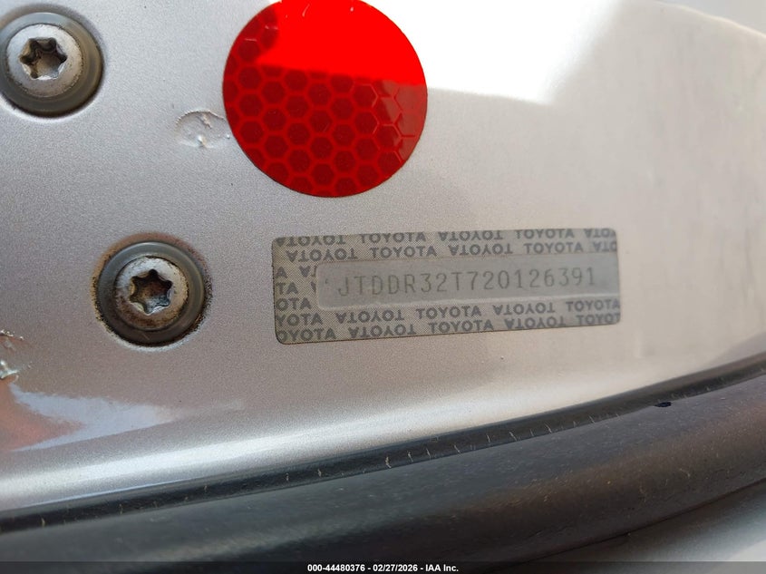 2002 Toyota Celica Gt VIN: JTDDR32T720126391 Lot: 44480376