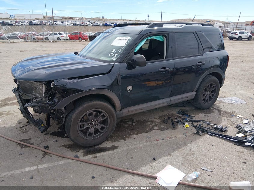 Vin: 3fmcr9b69nre09870, lot: 44977169, ford bronco sport big bend 20222