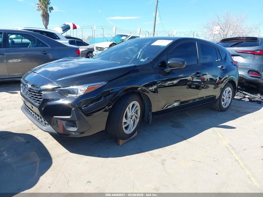 2024 Subaru Impreza 2.0 Base 5-Door black Lot 111044480537 Vin JF1GUABC1R8296571
