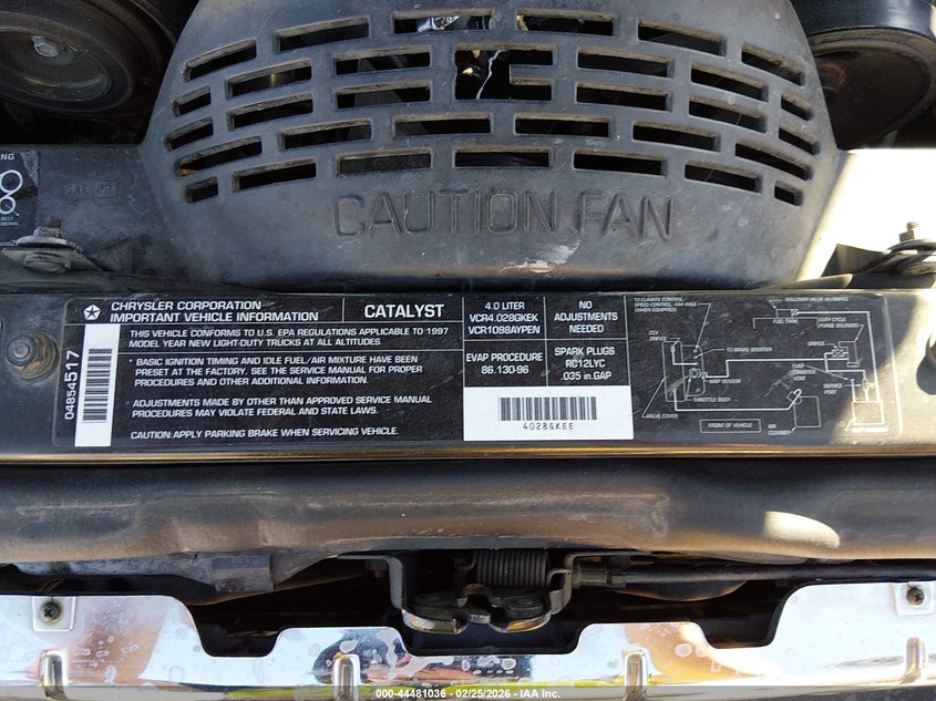 1997 Jeep Grand Cherokee Laredo/Tsi VIN: 1J4GZ58S9VC690337 Lot: 44481036