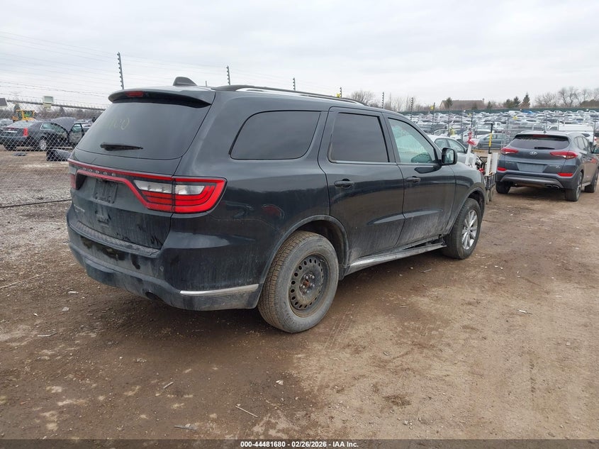 2016 Dodge Durango 3.6 Sxt black Lot 111044481680 Vin 1C4RDJAG0GC331828