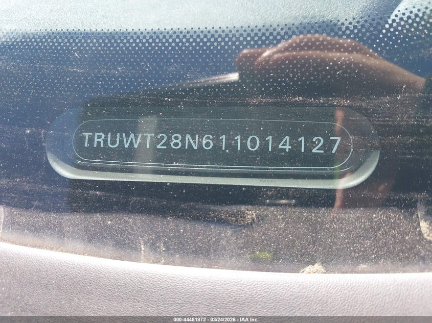 2001 Audi Tt VIN: TRUWT28N611014127 Lot: 44481872