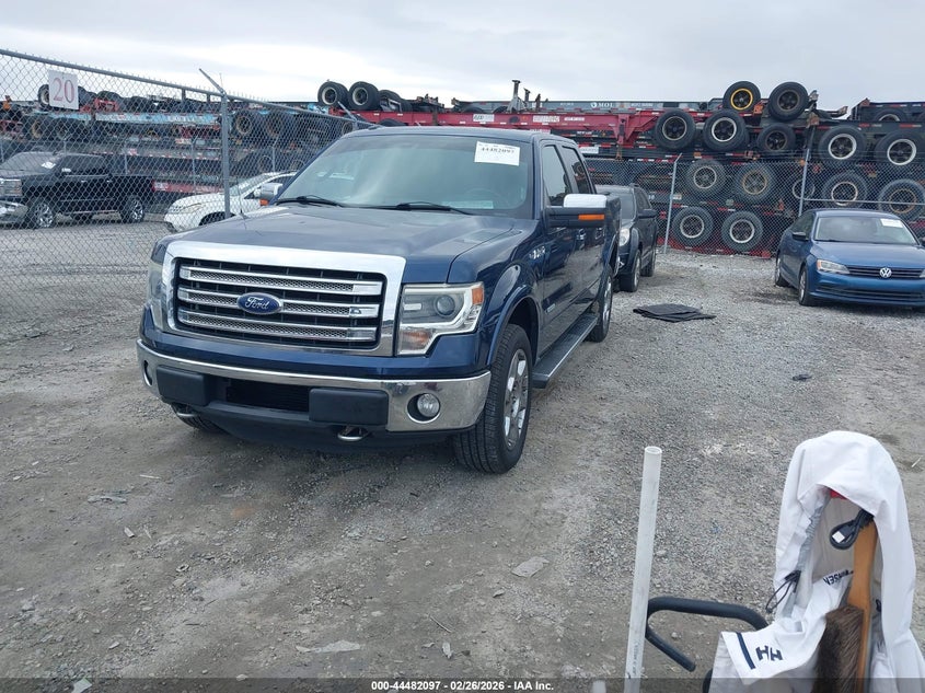 2014 Ford F-150 3.5 Lariat blue Lot 111044482097 Vin 1FTFW1ET3EFC67638