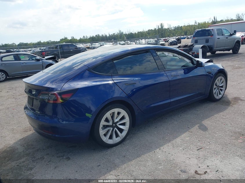 5YJ3E1EA3MF047164 2021 Tesla Model 3 Standard Range Plus Rear-Wheel Drive blue