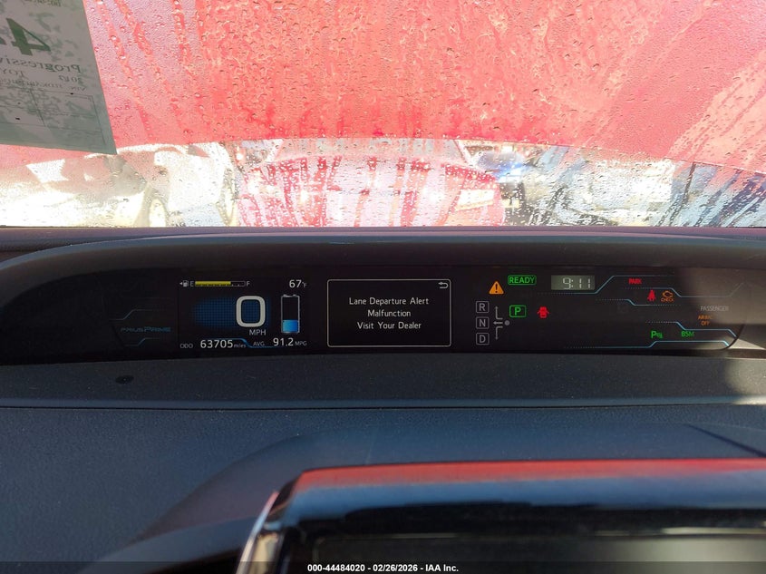 2017 Toyota Prius 1.8 Prime Advanced red Lot 111044484020 Vin JTDKARFP4H3067385