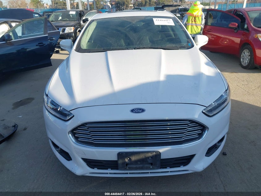 2014 Ford Fusion 2.0 Titanium white Lot 111044484417 Vin 3FA6P0K96ER243715