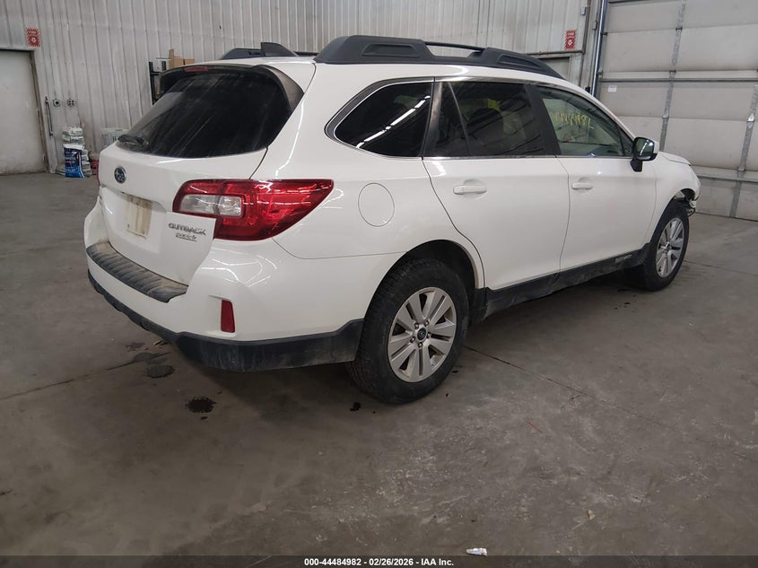 2017 Subaru Outback 2.5 2.5I Premium white Lot 111044484982 Vin 4S4BSACC0H3325901
