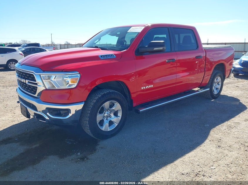 2023 Ram 1500 5.7 Ram Lone Star 4X4 5'7 Box red Lot 111044486390 Vin 1C6SRFFTXPN604758