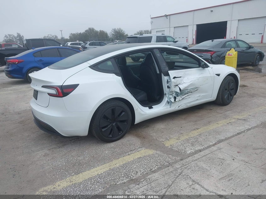 2025 Tesla Model 3 Long Range Rear-Wheel Drive Standard Rear-Wheel Drive white Lot 111044486514 Vin 5YJ3E1EA8SF988090