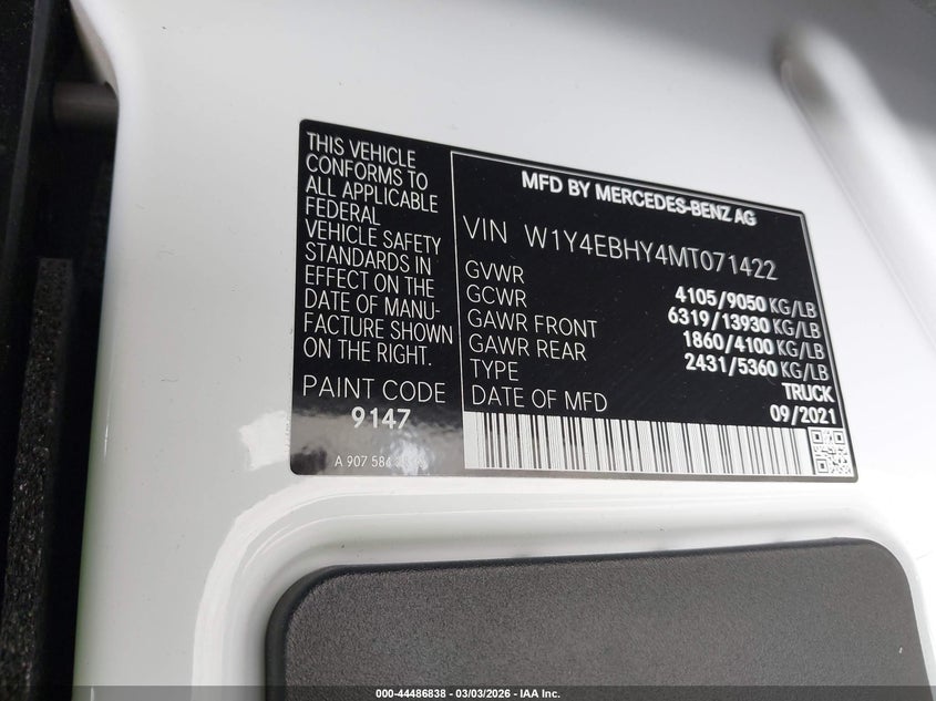 2021 Mercedes-Benz Sprinter 2500 - Ansicht 9