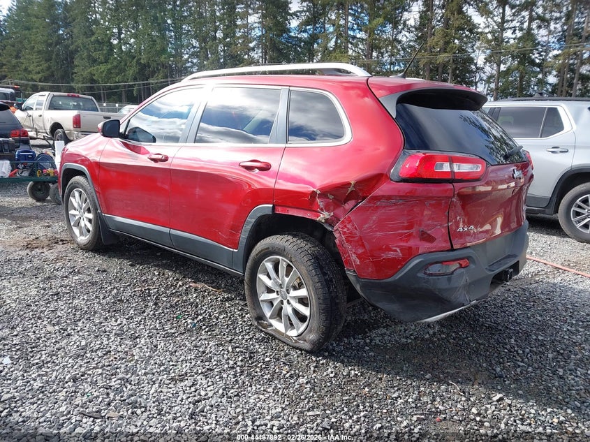 2015 Jeep Cherokee 3.2 Limited red Lot 111044487892 Vin 1C4PJMDSXFW633593