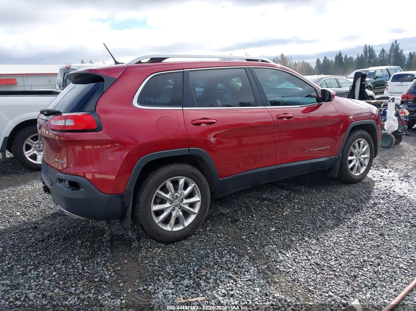 2015 Jeep Cherokee 3.2 Limited red Lot 111044487892 Vin 1C4PJMDSXFW633593