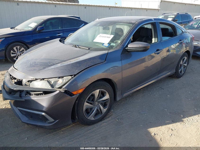 2019 Honda Civic 2.0 Lx grey Lot 111044488308 Vin 2HGFC2F60KH575675