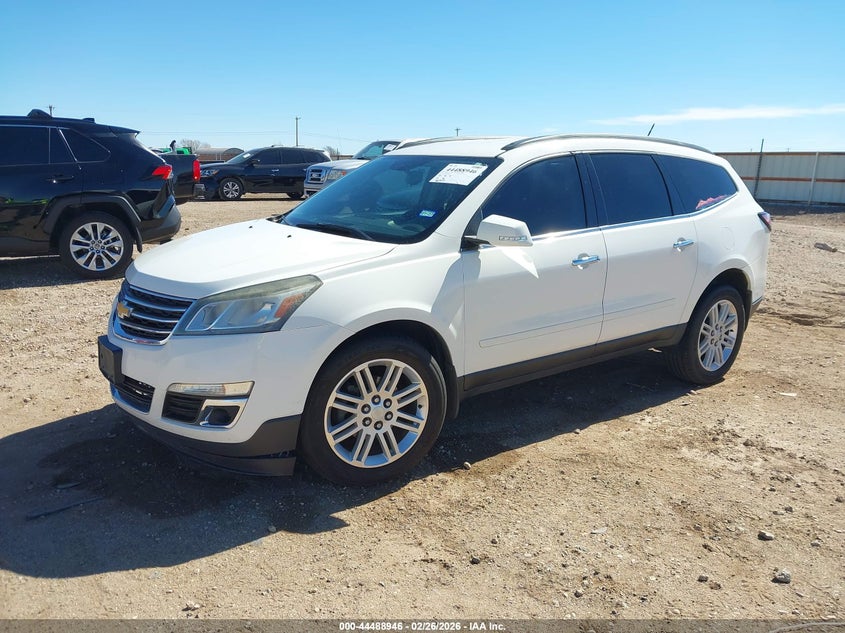 2014 Chevrolet Traverse 3.6 1Lt white Lot 111044488946 Vin 1GNKRGKD8EJ337368