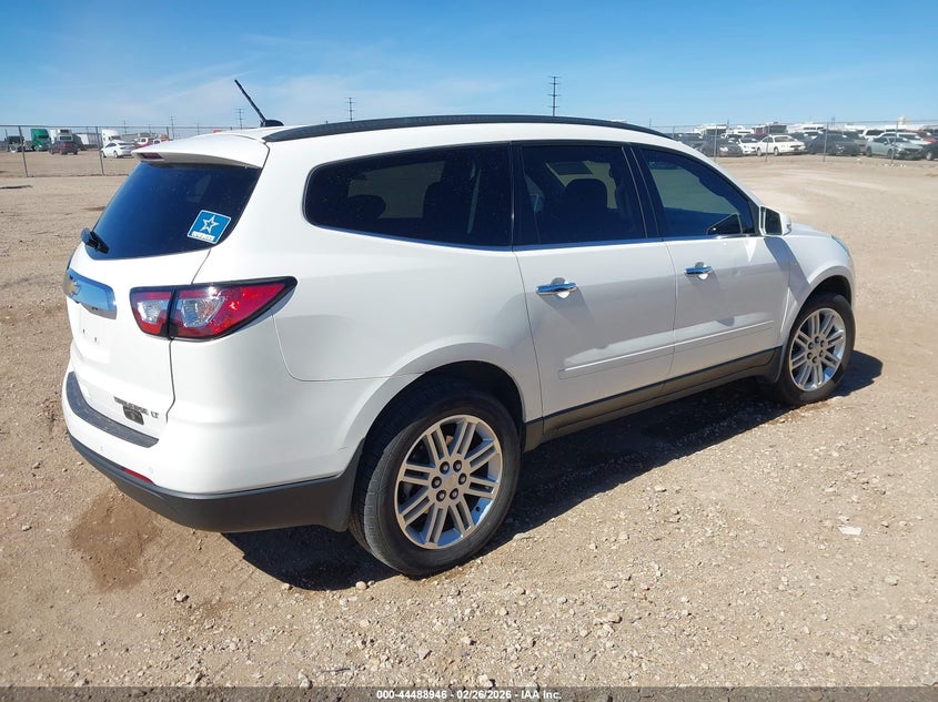 2014 Chevrolet Traverse 3.6 1Lt white Lot 111044488946 Vin 1GNKRGKD8EJ337368