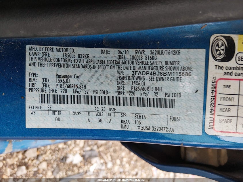 2011 FORD FIESTA SE · Фото 9