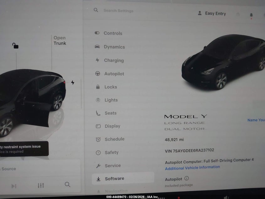 2024 Tesla Model y Long Range Dual Motor All-Wheel Drive black Lot 111044489470 Vin 7SAYGDEE6RA237102