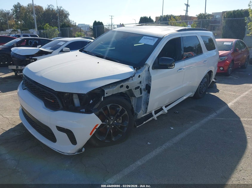 2021 Dodge Durango 3.6 Gt Plus Rwd white Lot 111044490890 Vin 1C4RDHDG6MC761668