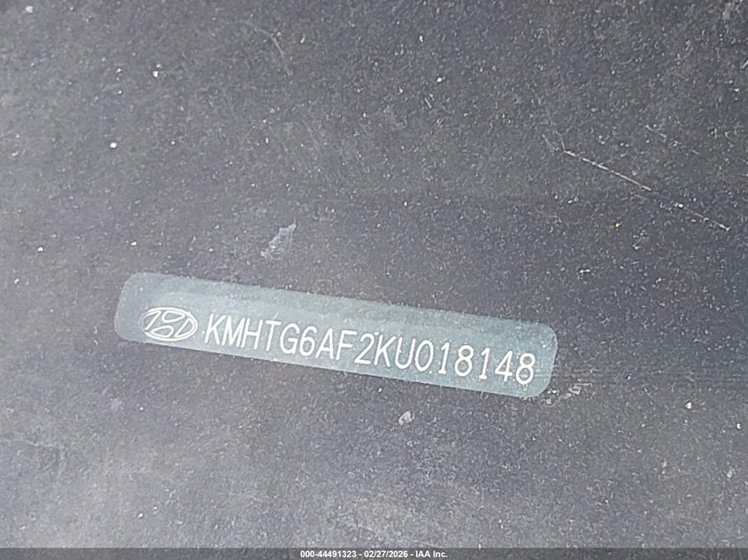 2019 Hyundai Veloster 2.0 VIN: KMHTG6AF2KU018148 Lot: 44491323