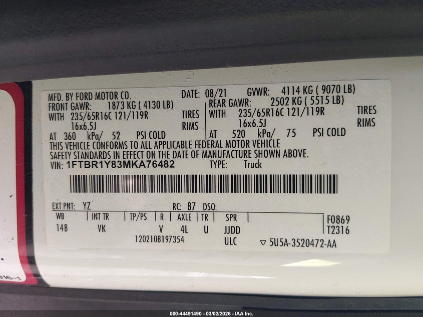 2021 Ford Transit-250