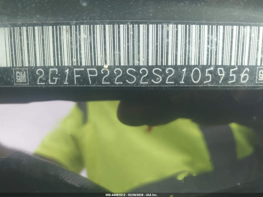 1995 Chevrolet Camaro VIN: 2G1FP22S2S2105956 Lot: 44491512
