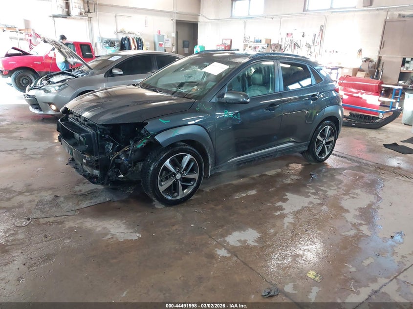 Vin: km8k3ca50ju097654, lot: 44988724, hyundai kona limited 20182