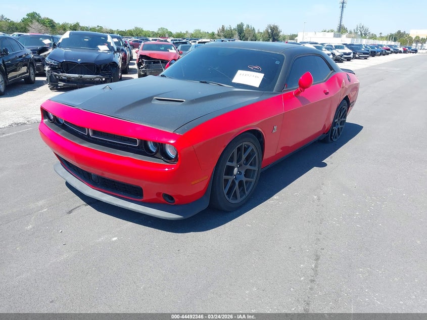 Vin: 2c3cdzfj7gh231848, lot: 44989072, dodge challenger r/t scat pack 20162