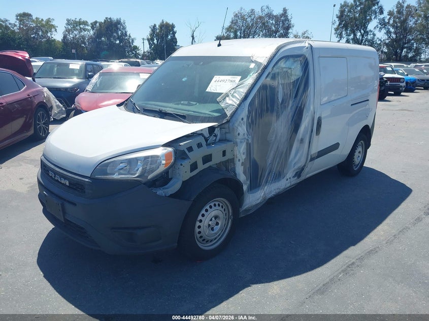 Vin: zfbhrfab1m6t76532, lot: 44989506, ram promaster city tradesman 20212