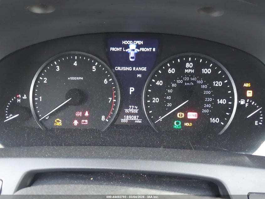 2013 Lexus Ls 460 L VIN: JTHDL5EF7D5005142 Lot: 44492793