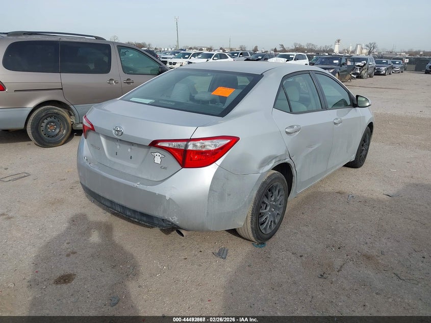 2015 Toyota Corolla 1.8 Le silver Lot 111044492867 Vin 2T1BURHE7FC416630