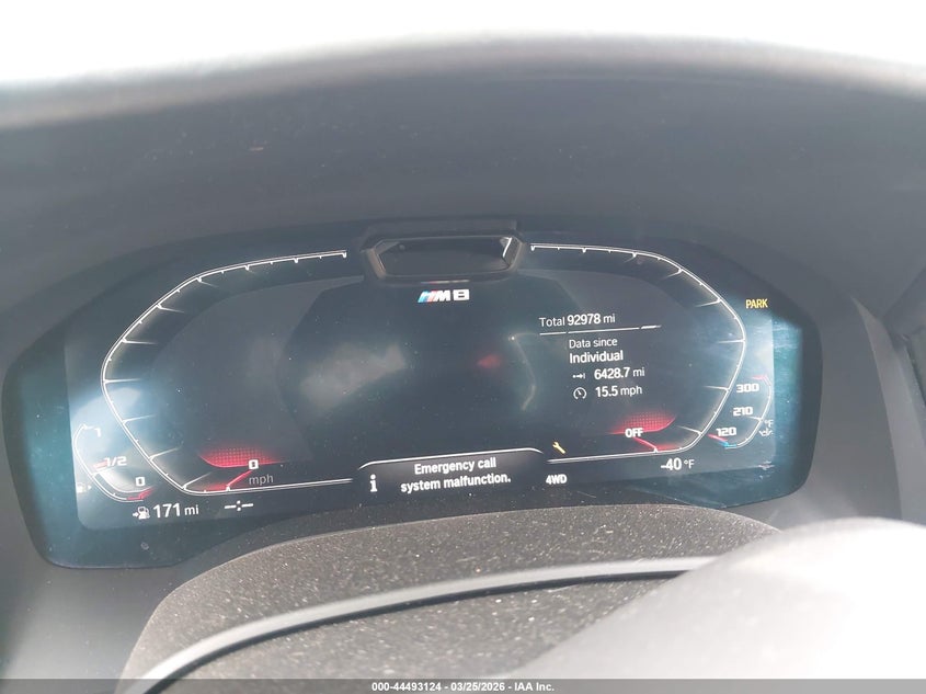 2023 BMW M8 Gran Coupe Competition VIN: WBSGV0C0XPCK84847 Lot: 44493124