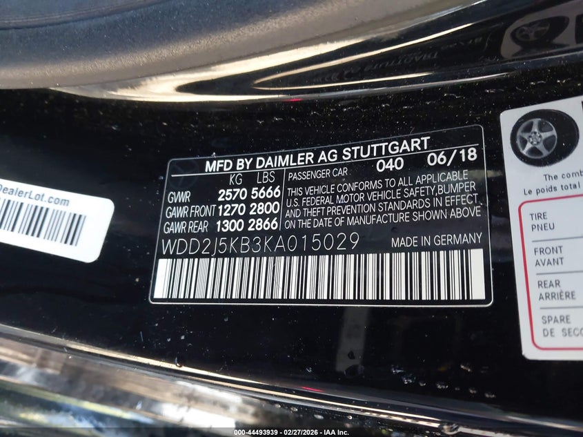 2019 Mercedes-Benz Cls 450 4Matic VIN: WDD2J5KB3KA015029 Lot: 44493939