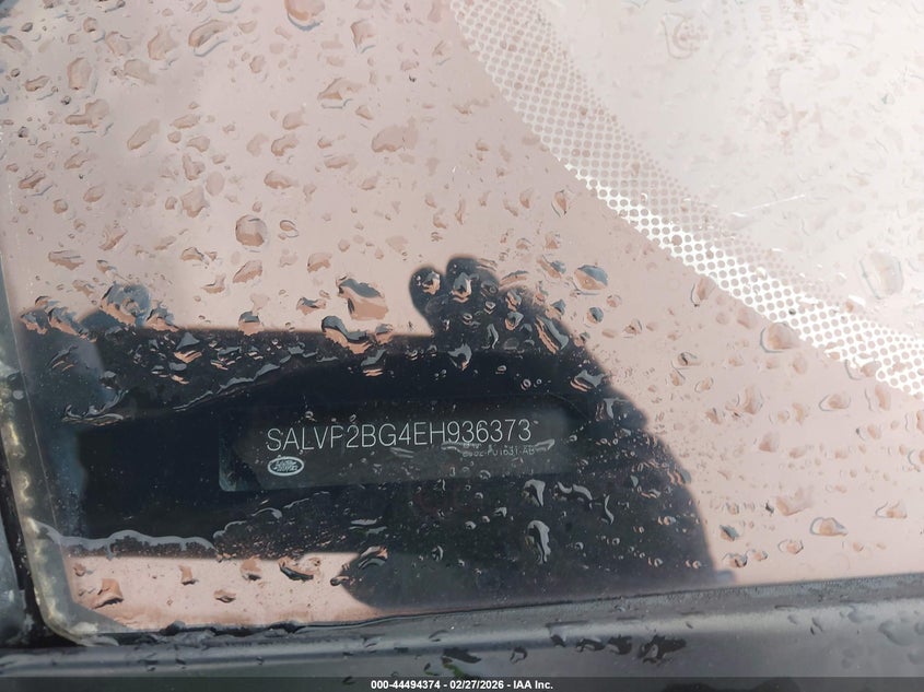 2014 Land Rover Range Rover Evoque Pure VIN: SALVP2BG4EH936373 Lot: 44494374