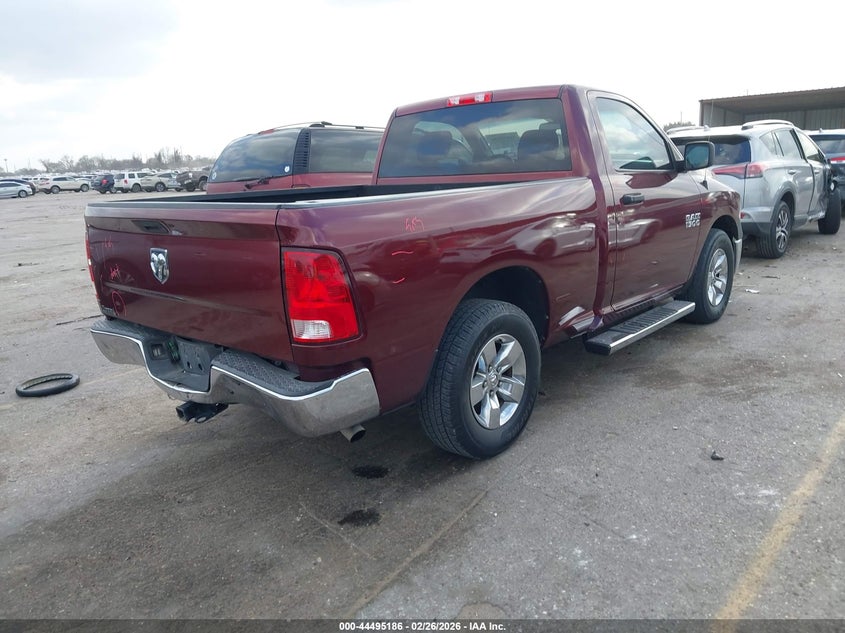2017 Ram 1500 3.6 Ram Tradesman 4X2 6'4 Box red Lot 111044495186 Vin 3C6JR6AG3HG645782