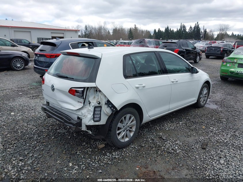 2017 Volkswagen Golf Tsi S 4-Door/Tsi Se 4-Door/Tsi Sel 4-Door/Tsi Wolfsburg Edition 4-Door