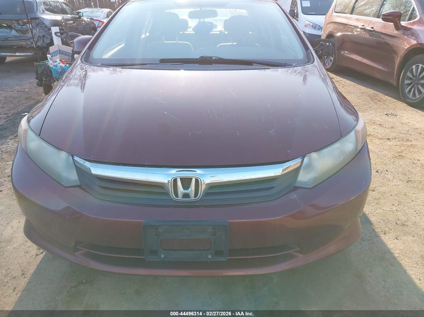 19XFB2F56CE334712 2012 Honda Civic 1.8 Lx red