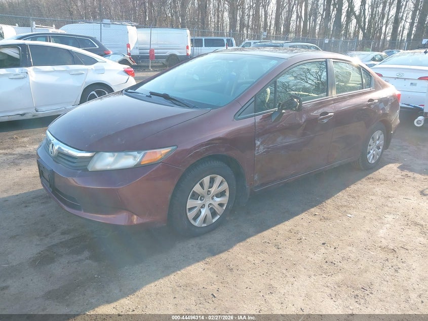 2012 Honda Civic 1.8 Lx red Lot 111044496314 Vin 19XFB2F56CE334712