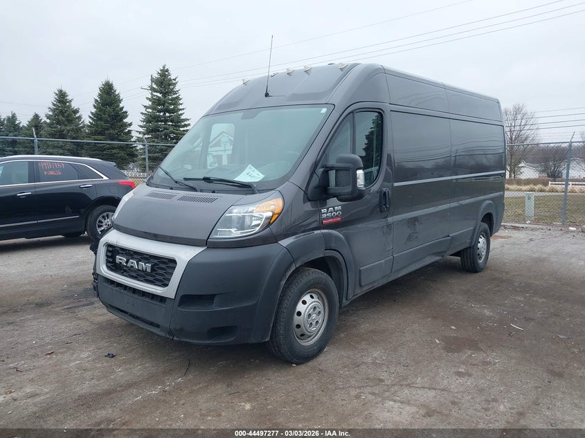 Vin: 3c6lrvdg5me574654, lot: 44994003, ram promaster 2500 high roof 159 wb 20212