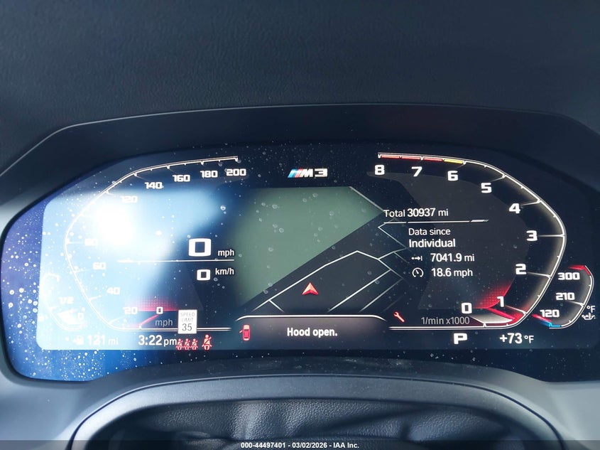 2021 BMW M3 Competition VIN: WBS33AY0XMFK86112 Lot: 44497401