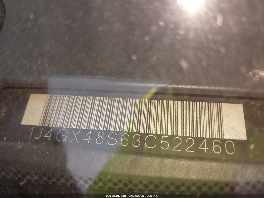 2003 Jeep Grand Cherokee Laredo VIN: 1J4GX48S63C522460 Lot: 44497859