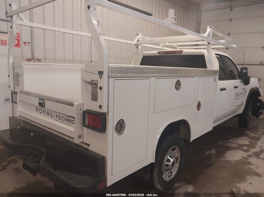 2024 Gmc SIERRA 2500Hd 4Wd Long Bed Pro white Lot 111044497996 Vin 1GD59LE73RF301600