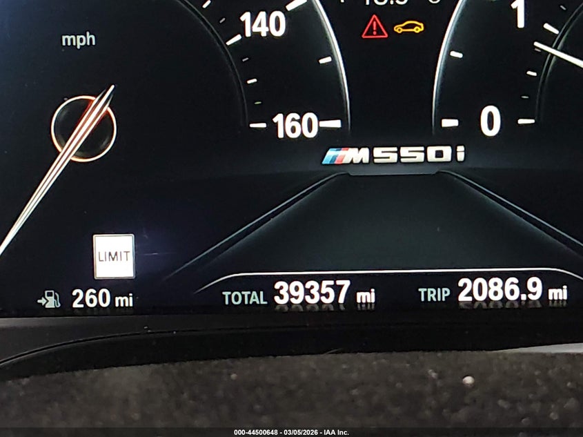 2019 BMW M550I xDrive VIN: WBAJB9C50KB464307 Lot: 44500648